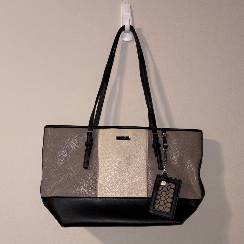 🏡 Nine West Women's Tote Bag - Black & Tan - OS - Picture 2 of 13